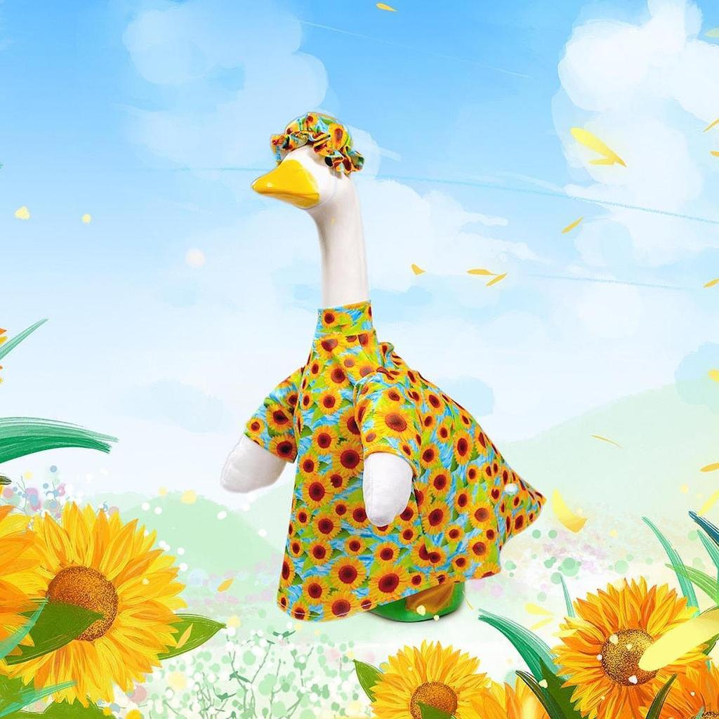 Наряд в виде гуся, статуэтка, одежда для праздника с украшением в виде шляпы, костюм подсолнуха для