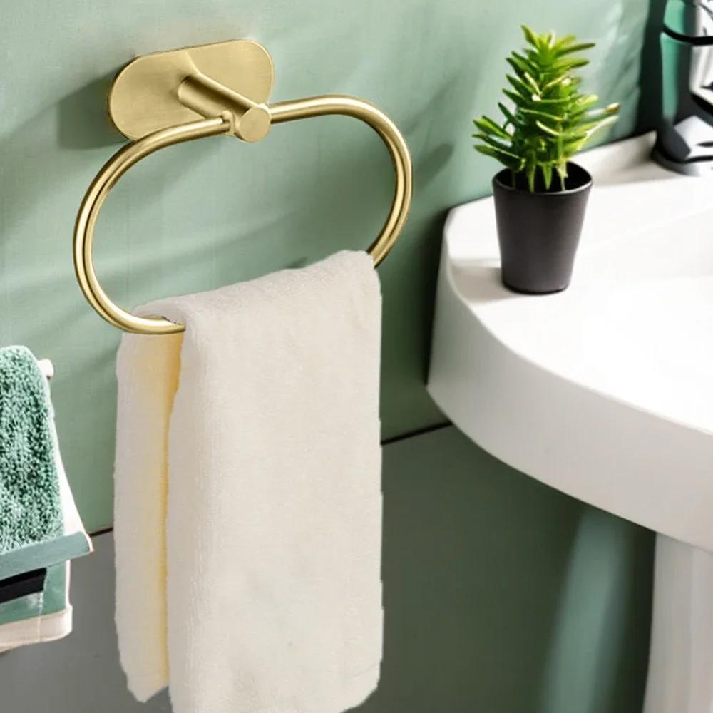 Держатель для полотенец из нержавеющей стали, самоклеящаяся вешалка для полотенец в ванную, черная вешалка для мытья рук, рейка, аксессуары для хранения на кухне
