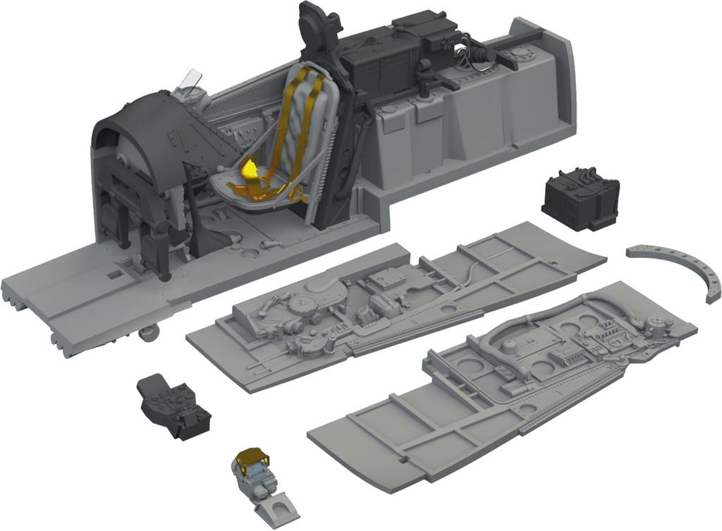 eduard Пластиковые детали для модели кабины EDU672365 1/72 P-51D-15+ (для Эдуарда)