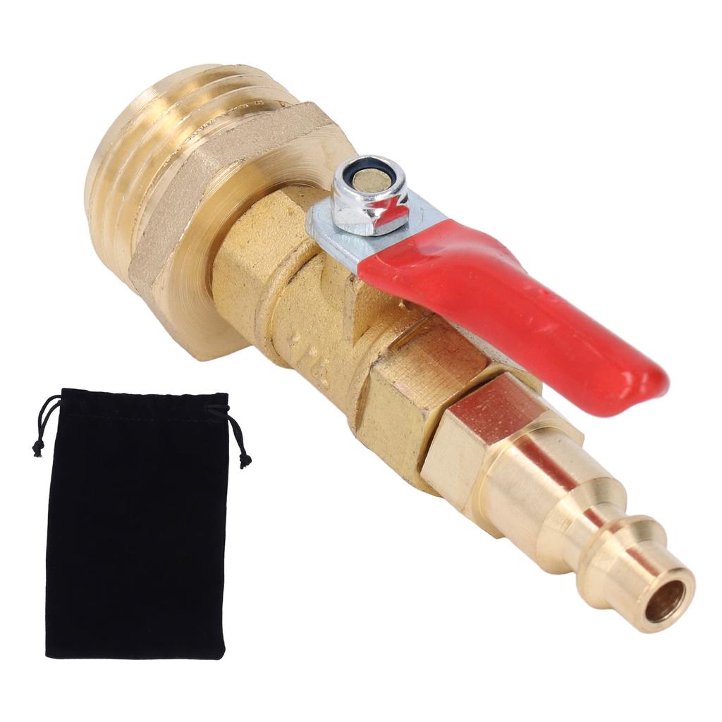Brass Winterize Blowout Adapter 14in Male Quick Connector 34in Male GHT Thread Garden Irrigation