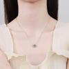Корейский стиль Zircon Clavicle Necklace с круглым бриллиантовым кулоном