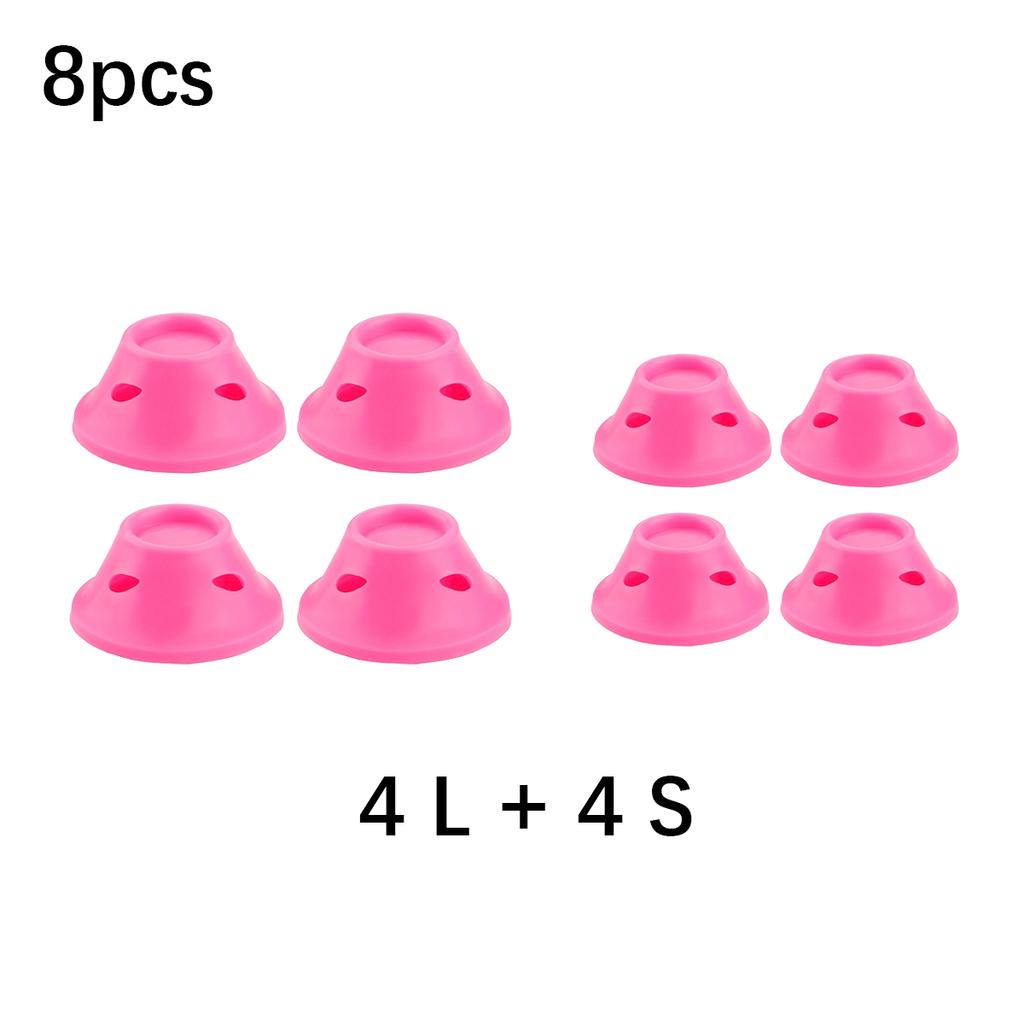 8/16 PCS Heatless Silicone Hair Rollers – Mushroom-Shaped Overnight Curlers for Sleep, No-Damage DIY Wave & Curl Set