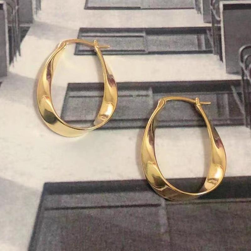 925 Silver Needle Piercing Big Circle Hoop Earring For Women Girls Lovely Party Wedding Gifts Jewelry Eh006