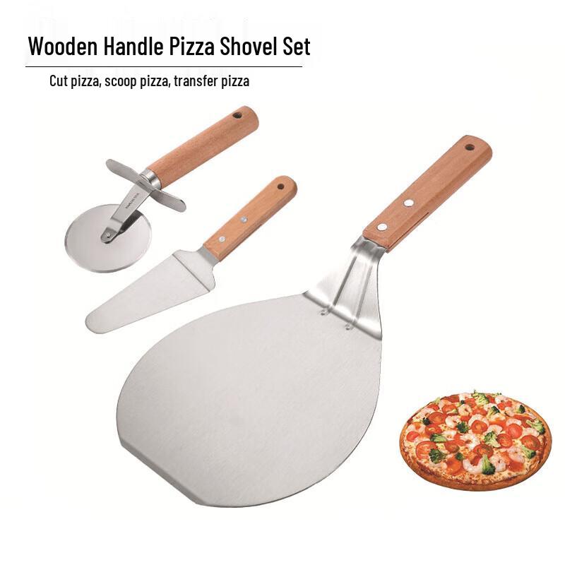 Beech Wood Handle Stainless Steel Pizza Tools