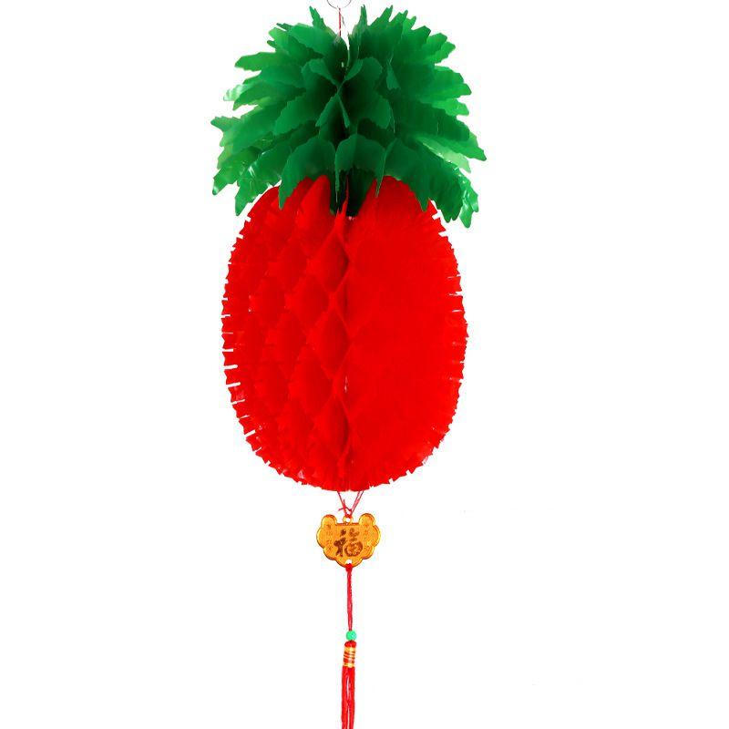 Очаровательные фонарики в виде ананасов и яблок, созданные для красочного декора на Счастливый Новый год и для празднований