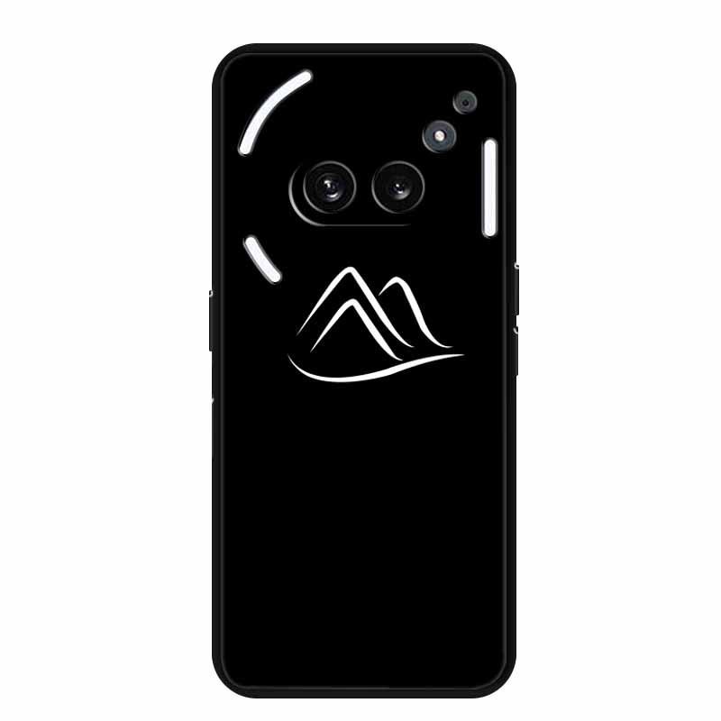Чехол-бампер Nothing Phone 2A, светящийся в темноте, из мягкого черного ТПУ, с простым дизайном в виде линии