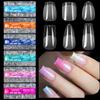 600Pcs Short Almond Nail Tips Soft Gel Nail Tips Full Cover False Nail Tips For Acrylic Nails Manicure Salon Home Press On Nails