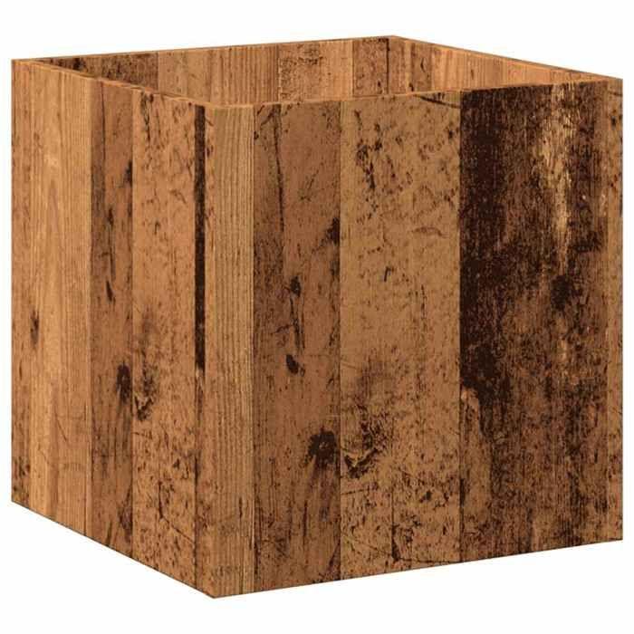 VidaXL Jardinière vieux bois 40x40x40 cm bois d'ingénierie, jardinière, jardinière d'intérieur,, pot de fleurs, jardinière 857027