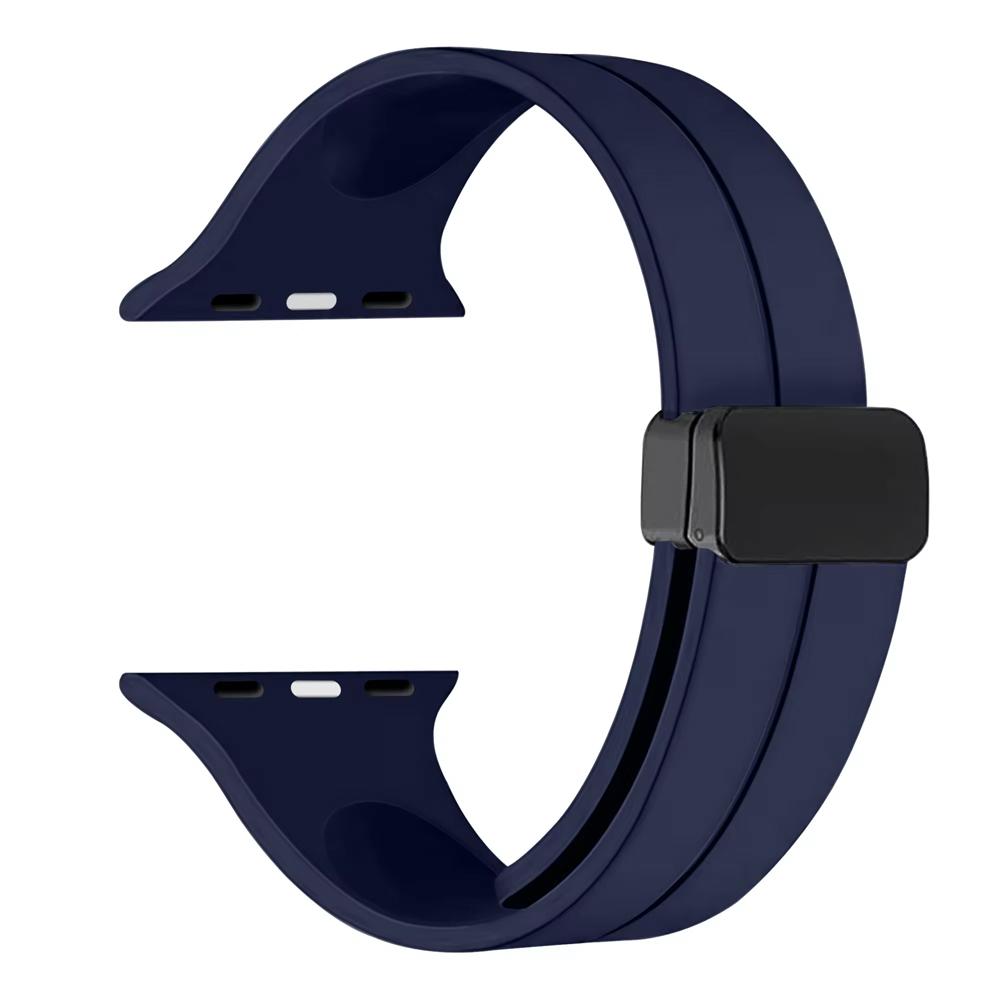 Силиконовый ремешок для Apple Watch 11 Ремешок 46мм 45мм 44мм 41мм 49мм 42мм Магнитный браслет ремешок iWatch Серия 9 8 10 7 SE 6 Ultra