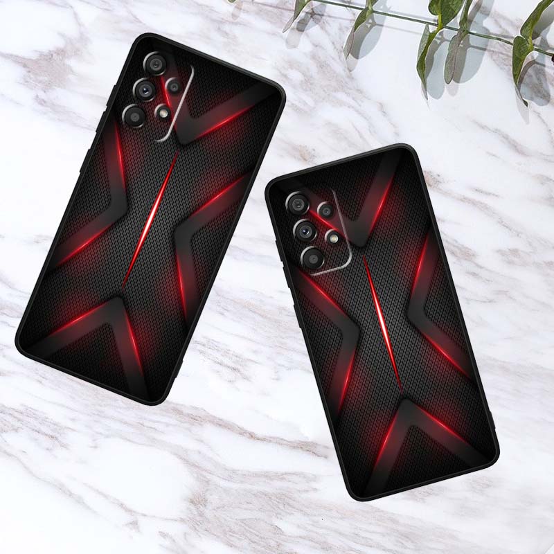 Чехол для телефона с рисунком под карбон для Samsung A41 A35 A34 A33 A32 A25 A24 A23 A21s A06 A05 A04 A03 Note 10 20 Ultra 5G Черный