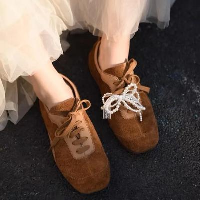 Туфли женские на шнуровке женские вулканизированные туфли для активного отдыха женские кроссовки с круглым носком шнурок бисер галстук-бабочка женская повседневная обувь