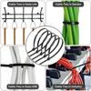 Multi specification self-locking plastic nylon cable ties, reusable, suitable for home and office cable management and gardening