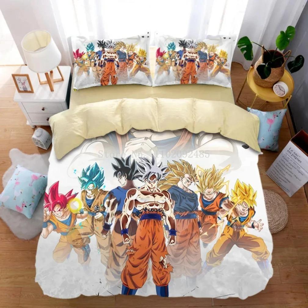 Комплект постельного белья «Anime Dragon-Ball», пододеяльник «Goku», комплект стеганого одеяла «Super Saiyan», комплект постельного белья для взрослых детей и подростков