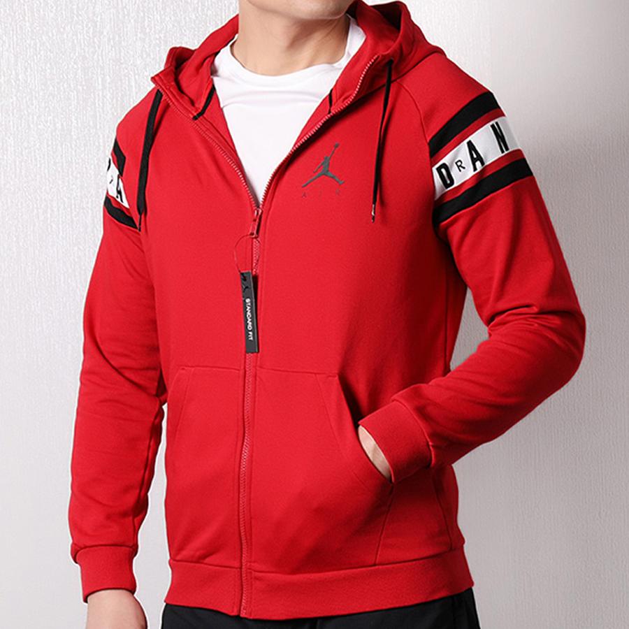 Jordan Casual Sports Long Sleeve Hooded Jacket Men Outerwear Red AR2249-687