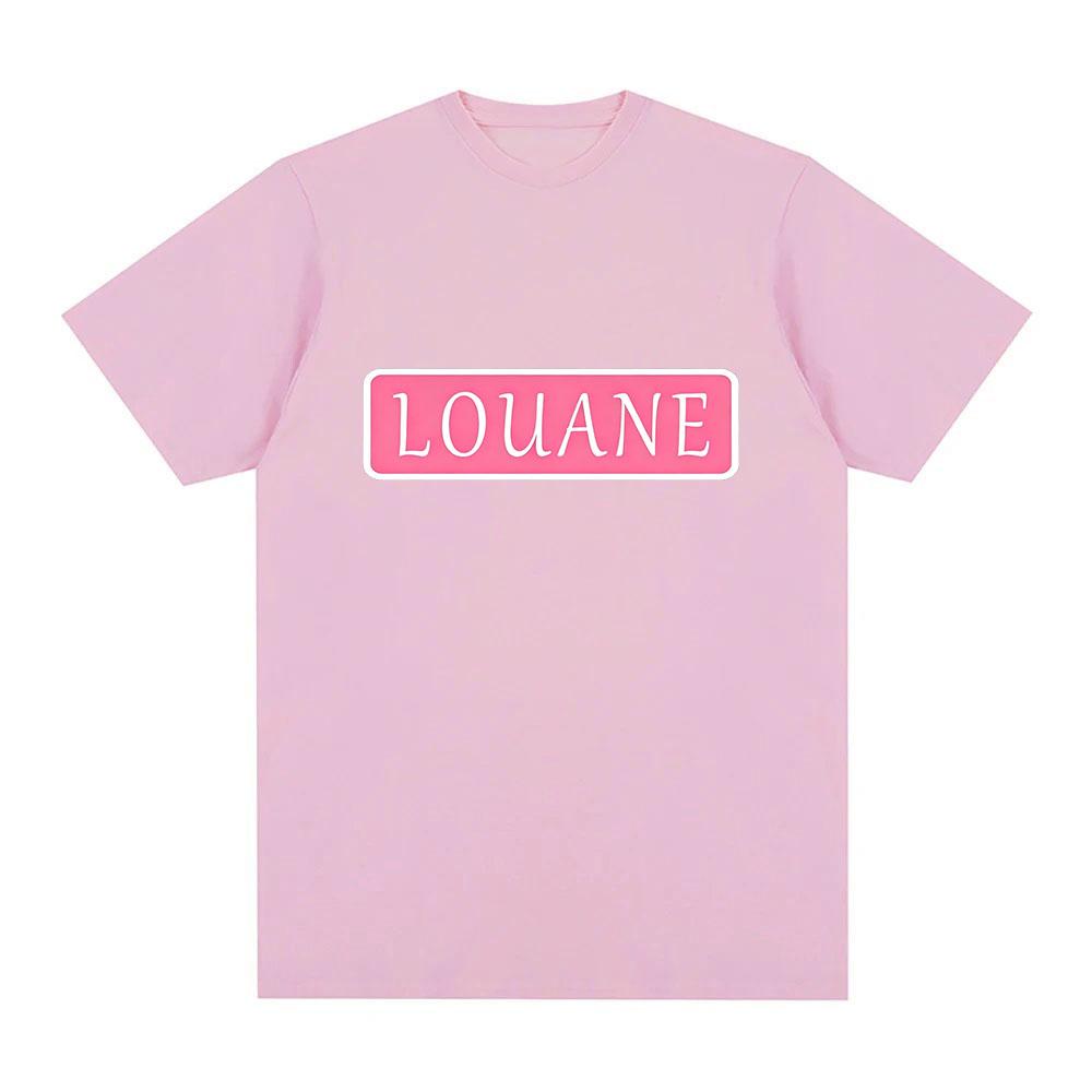 Футболка Louane 100% Хлопок Классические Футболки с Графическим Принтом Унисекс Повседневная Уличная Мода Весна Лето Повседневные Топы с Круглым Вырезом для Взрослых