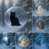 Новое Пластиковое Украшение для Кошки Однотонные Запасные Колпачки Рождественский Шар Подвеска Креативный DIY Акриловый Шар Новый Год