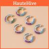 Модные клипсы для ушей в европейском стиле со стразами, разноцветные серьги из сплава