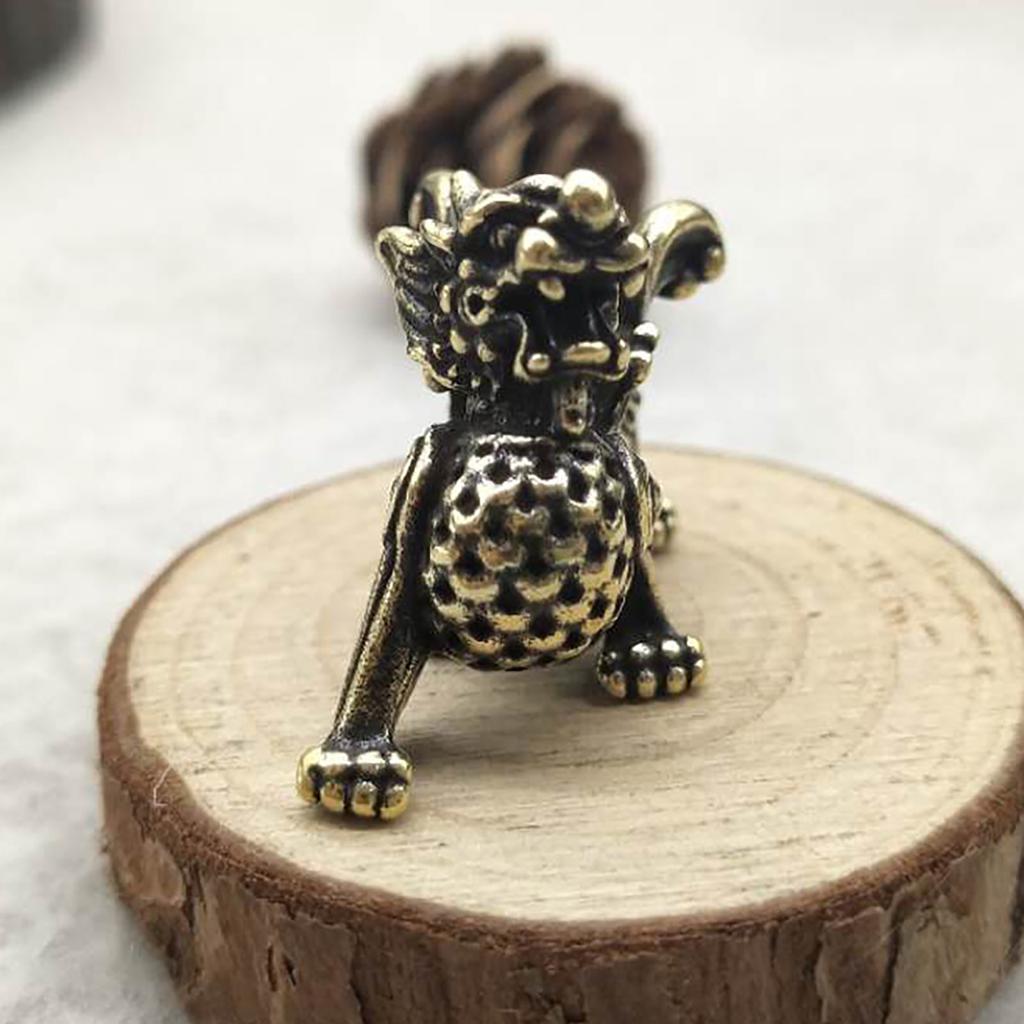 Китайская латунная статуэтка дракона фэншуй для богатства, удачи, процветания, амулет фэншуй, скульптура, подарок богатства для друга