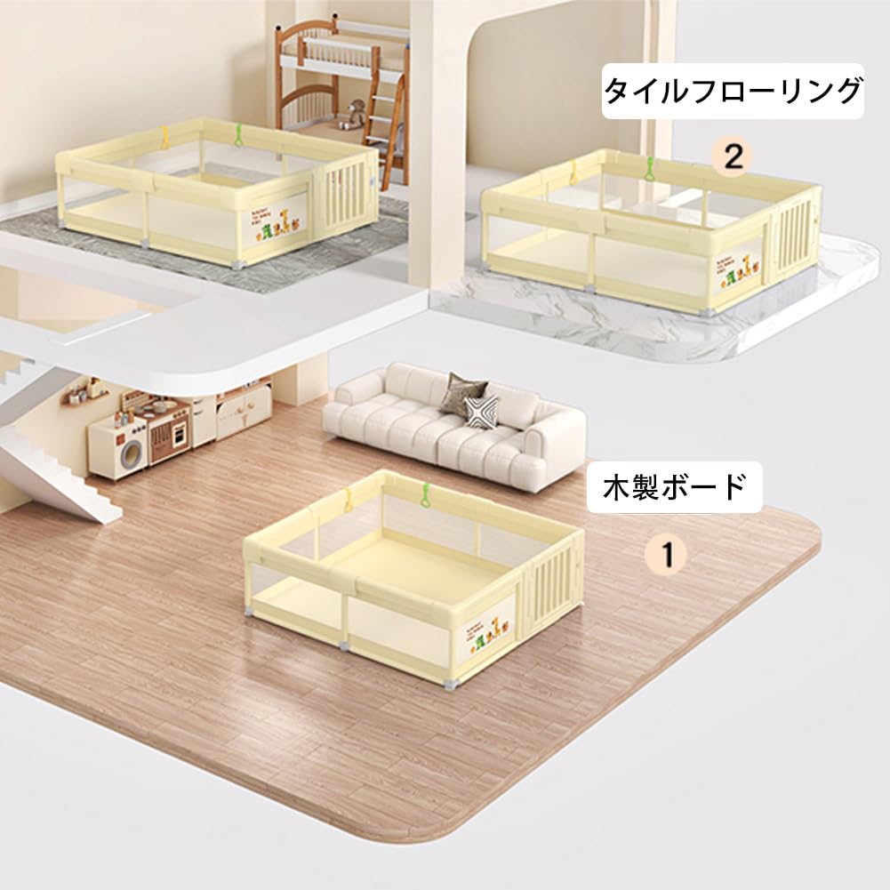 Детский манеж-ограждение Areden, размер 150x180x65 см, легко моется, моется и складывается, экономит место, подходит для использования в помещении и на улице, прочный и долговечный