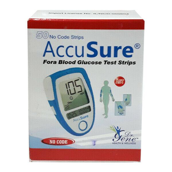 AccuSure Fora Blood Glucose 50 Test Strips FREE SHIPPING
