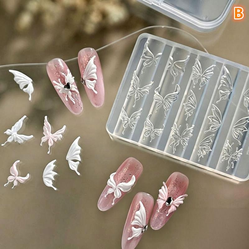 Creative Crystal Nail Art Mold for 3D Flower Butterfly Designs Perfect for Home Manicures