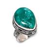 Natural Emerald(Simulated) Gemstone 925 Sterling Silver Jewelry Ring Size 8 i4T22
