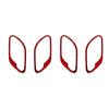 Red Door Handle Panel Cover Sticker Carbon Fiber Trim For BMW M5 E39 1998-2003