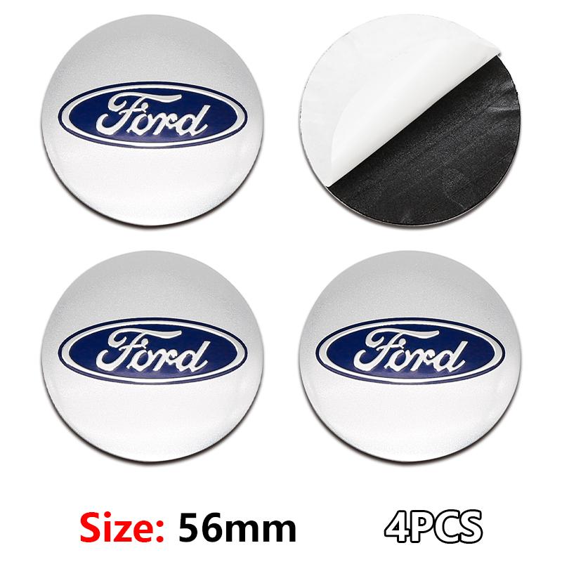 For Ford Mondeo Focus 2 3 4 Mustang Fiesta ecosport Kuga 4Pc 56mm 60mm Car Styling Wheel Center Cap Hub Covers Badge Accessories