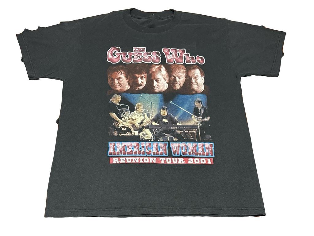 Футболка Guess Who American Woman Reunion Concert Черная Унисекс S-5XL EM1523