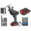 48V Cordless Reciprocating Saw Kit Outdoor Electric Saw with 4PCS Blades for Wood Metal Cutting Power Tools