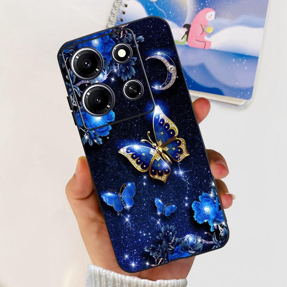 Модный Чехол-бабочка для телефона Infinix Note 30i Note30 Pro 2023 Мягкий Силиконовый ТПУ Задняя Крышка Для Infinix Note 30 Pro Note30i