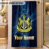 Пляжное полотенце Newcastle United FC С индивидуальным именем Текст Персонализированное Мягкое полотенце для пляжа Бассейна Дома Декор Подарок