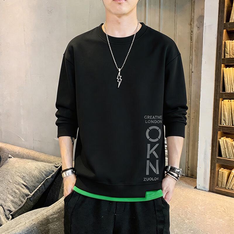 PLAYBOY Men's Autumn Round Neck Oversize Long-Sleeve Pullover
