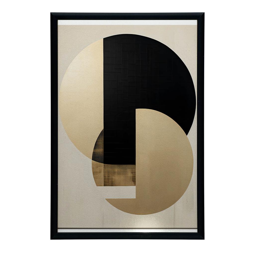 Interpenetrating Colors of Gold and Black Interpenetrating Colors of Gold and Black, 50X70 Cm, Frameless, Matte Paper 230 Gsm