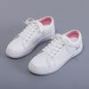 Модные туфли на плоской подошве, весенние, кожаные, легкие, белые, женские, на платформе, вулканизированные, осенние, повседневные, дышащие, спортивные, на плоской подошве, размер 35-40
