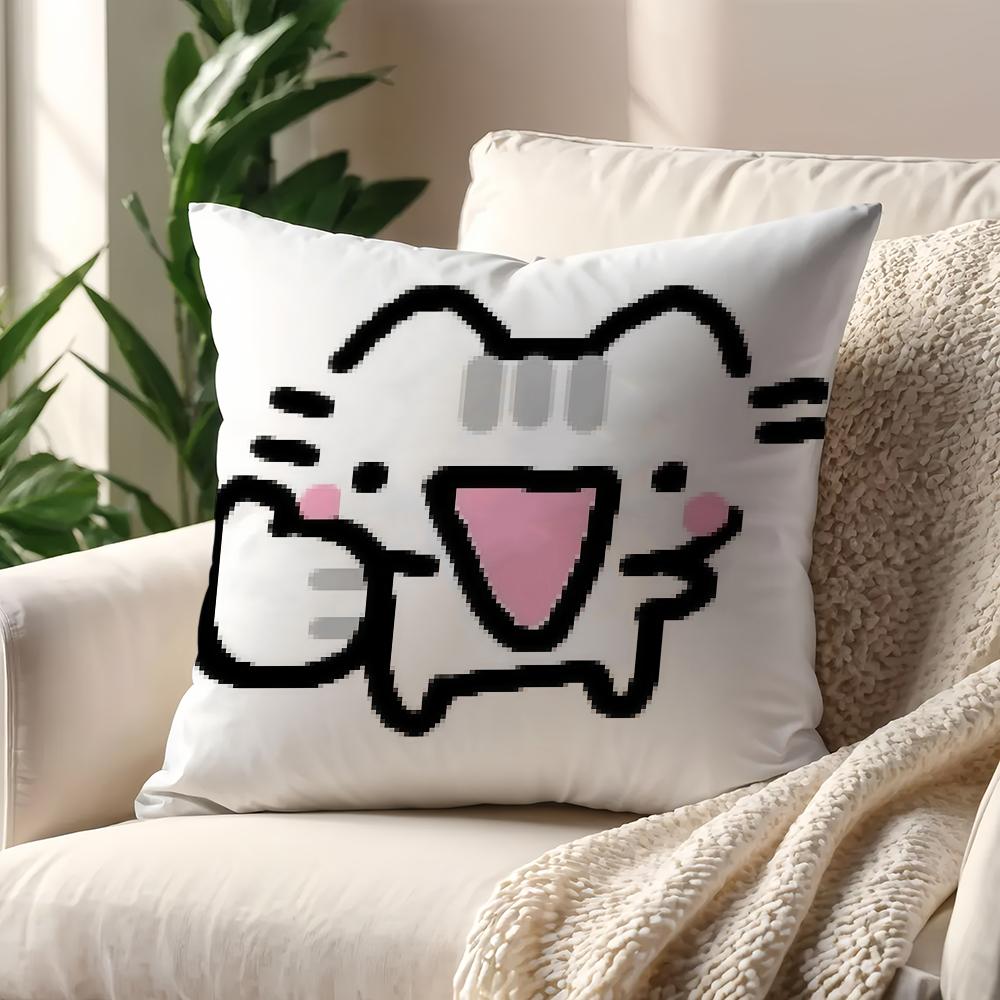 Cute Strawberry Cat cushion cover For Pillow Printing Sofa Decoration Home Car Room Coffee Shop Office Nordic Simplicity