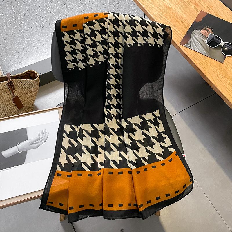 1PC 180*90cm Keep Warm New Elegant Luxury Silk Scarf Decoration Shawl Sun Protection With Women Fashion