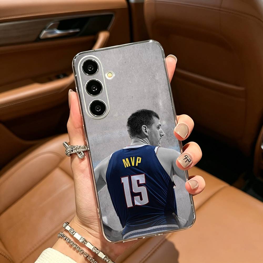 Прозрачный мягкий силиконовый чехол для телефона N-Nikola- Jokic 15 MVP для Samsung Galaxy A71, A70, A52, A51, A40, A30