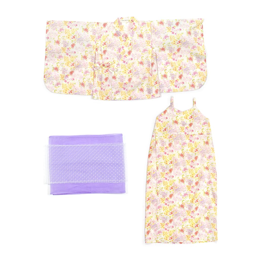 LAURA ASHLEY Комплект юката 110 см Комплект юката Amelie Платье Фестиваль фейерверков Летний фестиваль для девочек Красочный конфетный стиль NB701010 Детский