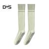 1 Pair Women Sport Stockings Elastic Cycling Knee Socks Anti-slip Arch Support Silicone Bottom Contrast Color Stockings for Yoga Pilates Dance