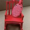Good-Mini Rocking Chair Ornament Rocking Rocking Chair Model Toy Scene Decorated With Christmas Decorations