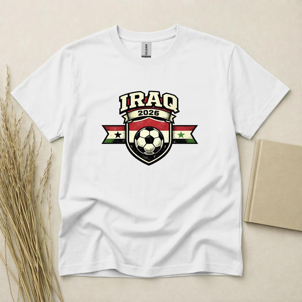 Iraq 2026 Football Fan T Shirt Soccer Supporters Gildan Cotton Family Top