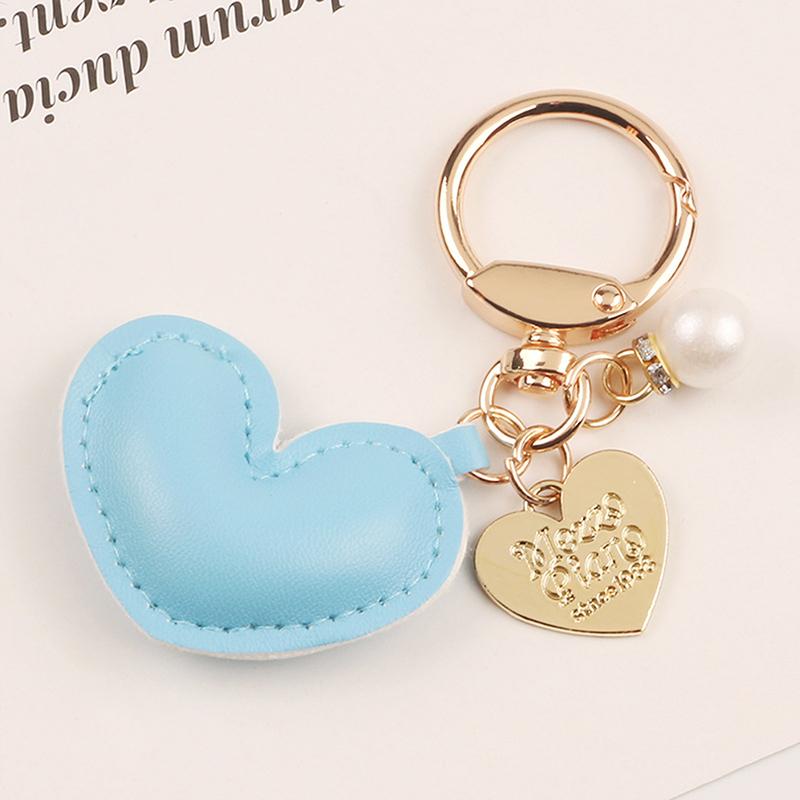Cute Heart Keychain Phone Bag Backpack Charm Accessory Car KeyChain Creative Schoolbag Pendant