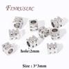 Квадратные Бусины-Разделители 3x3 мм, Латунные Кубики с Покрытием 18K Золотом, Аксессуары для Бисероплетения DIY, Разделители для Бус Оптом