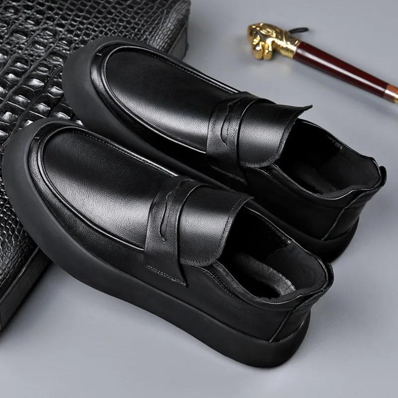 Мужская обувь из натуральной кожи, весна/осень, новый тренд, универсальная кожаная повседневная обувь для бизнеса, мужская обувь из коровьей кожи, лоферы для мужчин
