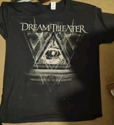Винтажная футболка Dream Theater Тур 2011, Тяжелая черная хлопковая футболка, Размер S-5XL Унисекс футболка