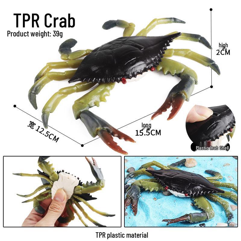 Детский набор моделей морских животных для снятия стресса: Рыба-фугу, Осьминог, Краб, Акула, Дунклеостей