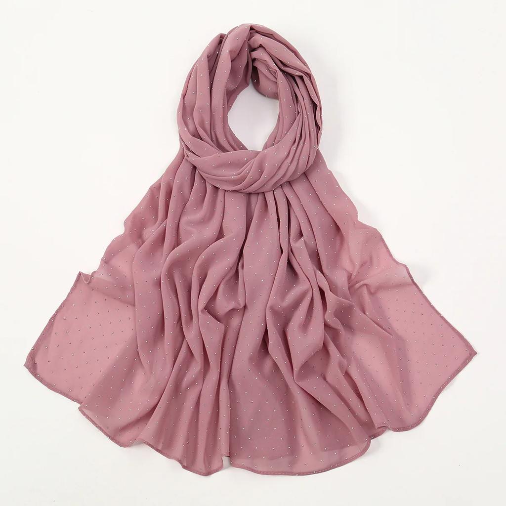 Летний шифоновый шарф с цветочным принтом - Шаль со звездным принтом Защита от УФ-лучей Однотонная Богемная повязка на голову для женщин