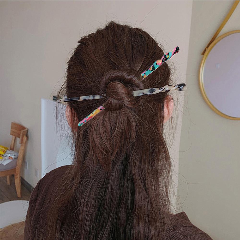 Темпераментные Девушки Акриловые Винтажные Корейские Дисковые Заколки для Волос Палочки для Волос Аксессуары для Волос Заколки