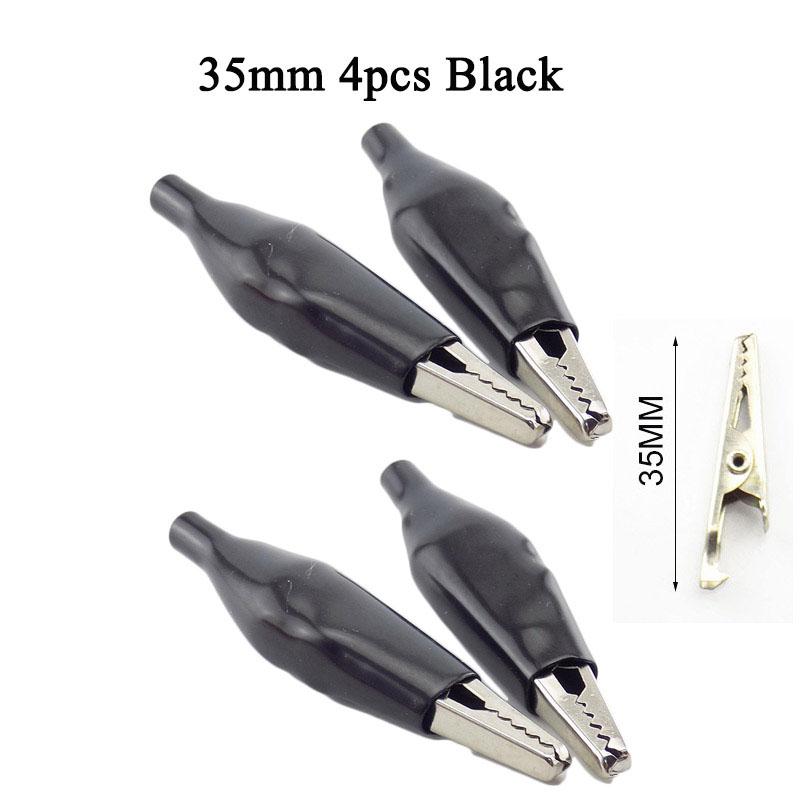 4 шт. Металлический зажим типа «крокодил» для тестирования электрических зажимов с пластиковым чехлом для автомобильного аккумулятора